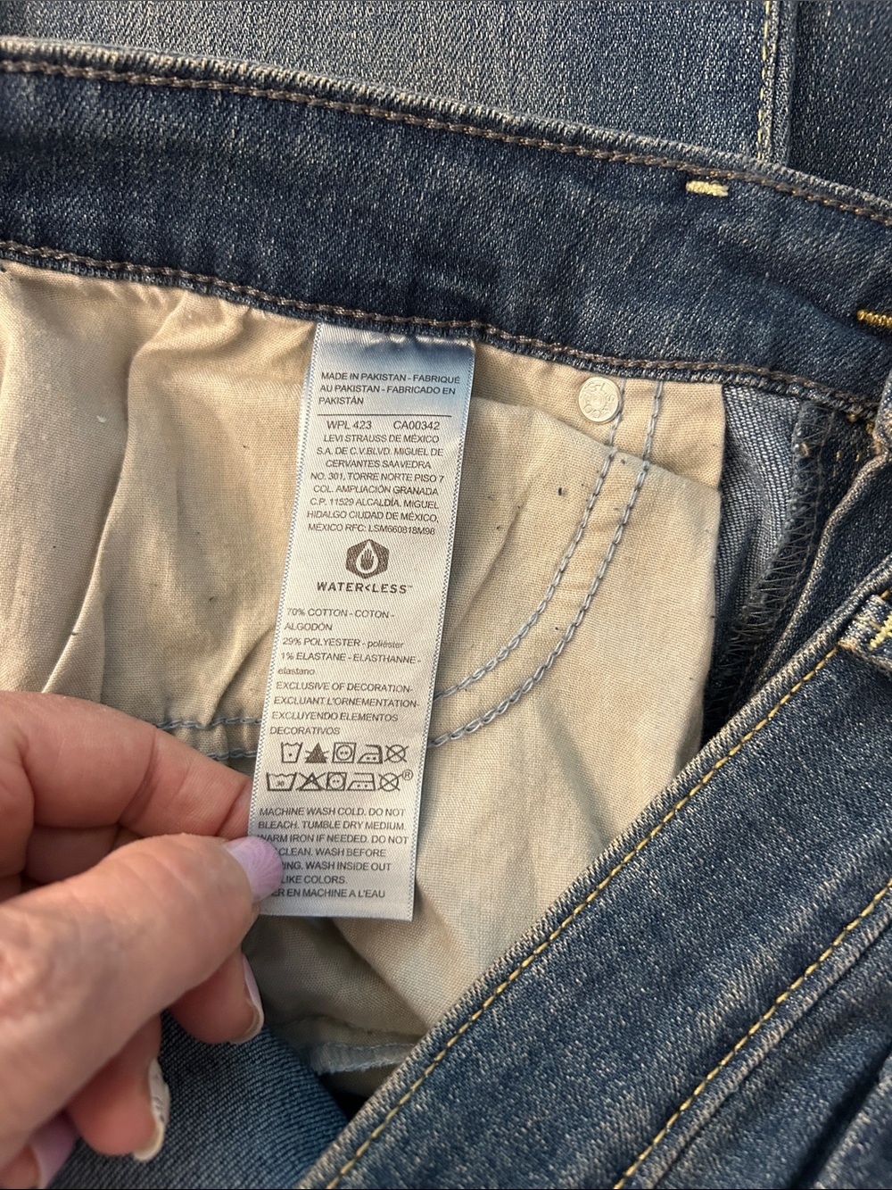 Signature gold Levi’s mod rise straight leg denim jeans W33 - Picture 10 of 14